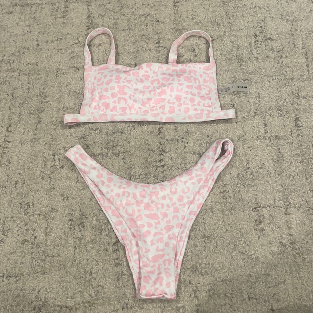 Pink Leopard Print Bikini